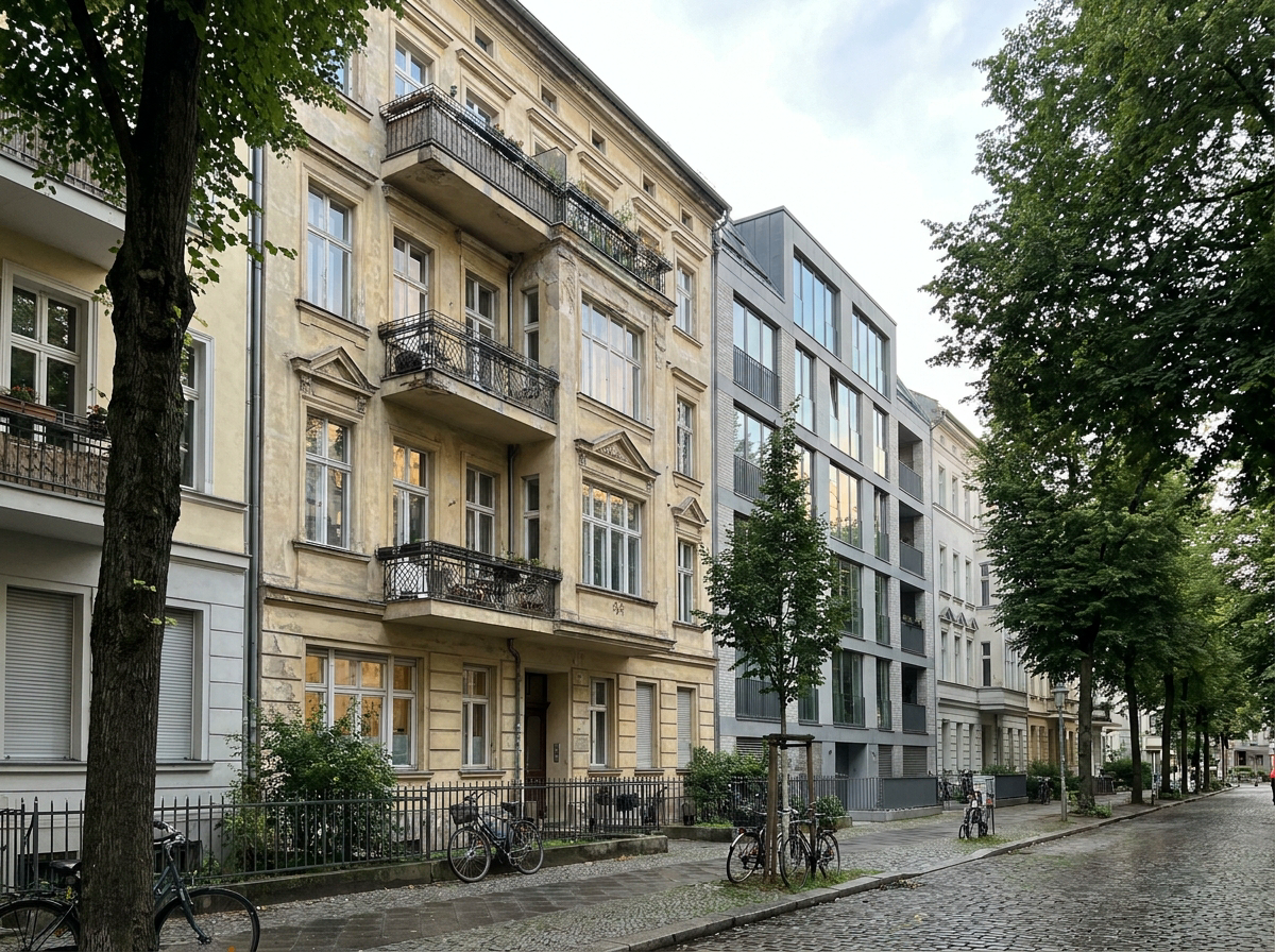 Moderne Wohnanlage mit gepflegten Grünflächen